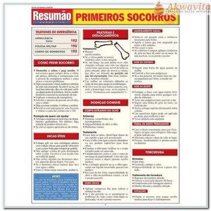 Resumão dos Primeiros Socorros Para Emergências