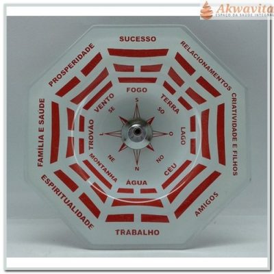 Baguá Incensário Vidro Octavado Vertical 12cm