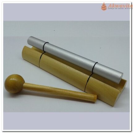 Sino Pin de Mesa Simples Madeira e Alumínio G14x3cm