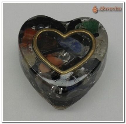 Orgonite faz Limpeza e Proteção Formato Coração Mini