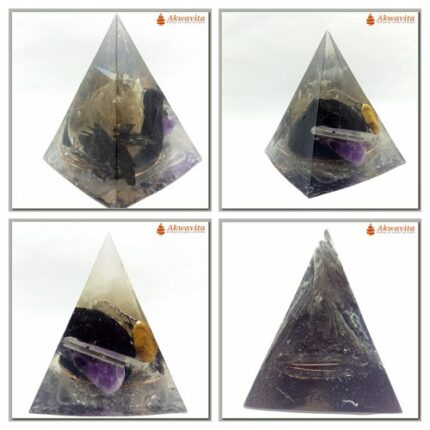Orgonite faz Limpeza e Proteção Formato Pirâmide 9x12cm