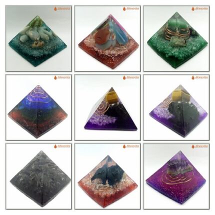 Orgonite faz Limpeza e Proteção Formato Pirâmide 7cm