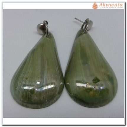 Brinco Porcelana Gota Verde