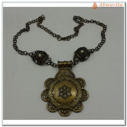 Colar Mandala Ouro Velho Oito lados