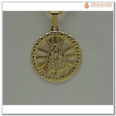Corrente com Pingente Nossa Senhora Dourado
