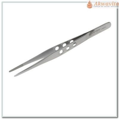 Pinça Pegador Anatômico Antiestático Inox Reta 14cm
