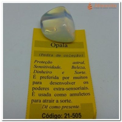 Pedra Opalina Sintética Espiritualidade Rolada 1ºlinha