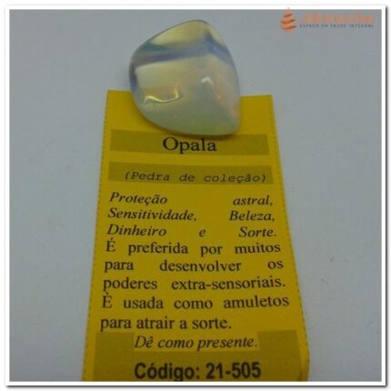 Pedra Opalina Sintética Espiritualidade Rolada 1ºlinha