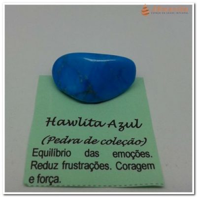 Pedra Howlita Azul Elevação Espiritual 1ª linha Rolada 2-4cm