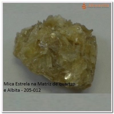Pedra em Drusa Mica Estrela em Quartzo e Albita