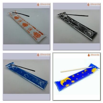 Incensário Vidro Retangular Fino Variados 5x23cm