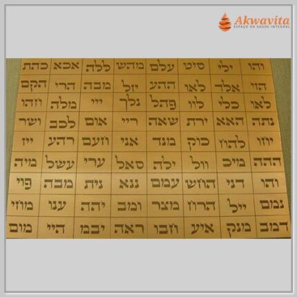 72 Nomes de Deus Gráfico Radiônico Cobre Fenolite 21x30cm