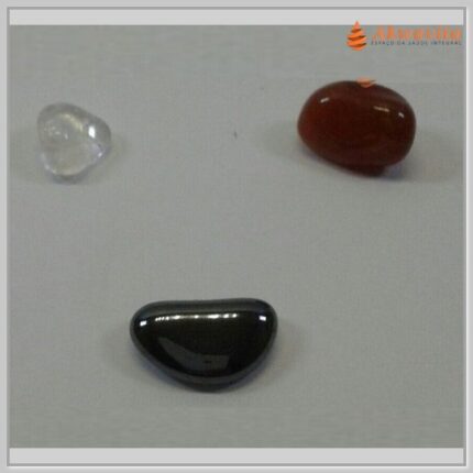 Kit Pedras Roladas do Signo Escorpião Cristal Ágata Hematita
