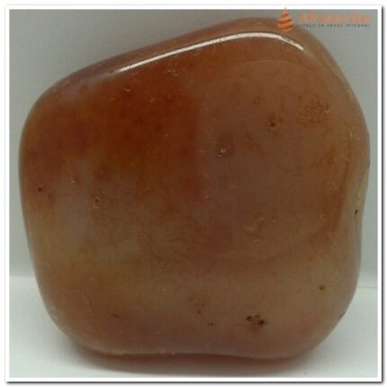 Pedra Ágata Laranja Força da Terra Proteção Rolada 4cm