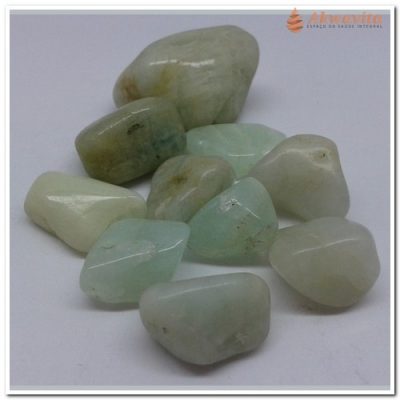 Pedra Água Marinha Amor e Felicidade Rolada 2-3cm