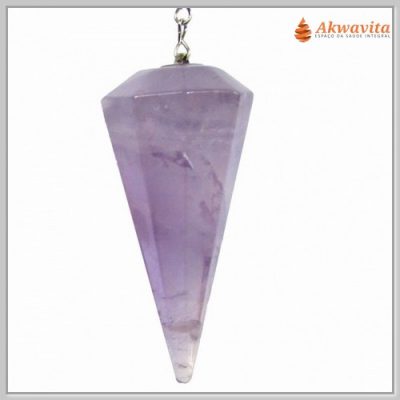 Pêndulos de Cristais Diversos Pião Sextavado ametista