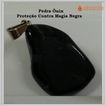 Pingente de Pedra Signo ônix Capricórnio Poder Pessoal