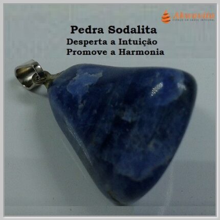 Pingente de Pedra Signo Sodalita Aquário Sagitário Inspiração