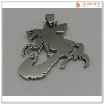 Pingente São Jorge Recortado Vencendo Obstáculos