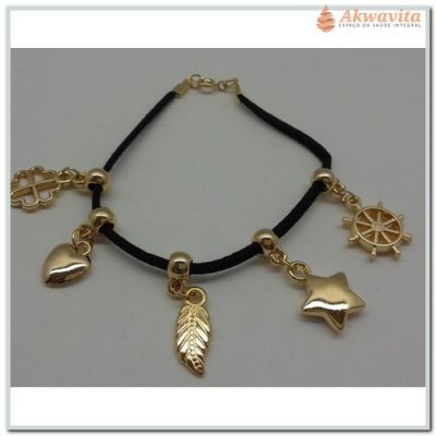 Pulseira Cigana Com Patuás Dourados Proteção e Sorte Sunshine