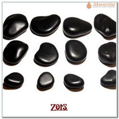 Kit de Pedras Vulcânicas Basalto Massagem Quente Fria 12pç