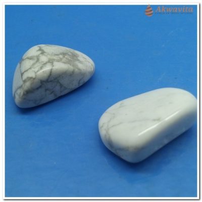 Pedra Howlita Branca Equilíbrio das Emoções Rolada 15x25mm