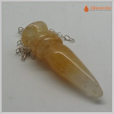 Pêndulo de Pedra Citrino Modelo Egípcio Energiza 5cm