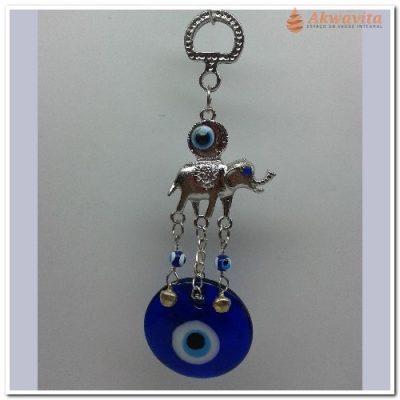Pendente Amuleto Olho Grego Bolacha Elefante