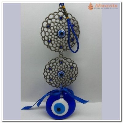 Pendente Amuleto Olho Grego Duas Mandalas