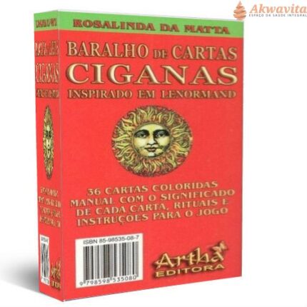 Mini Baralho de Cartas Ciganas Lenormand 36 Cartas 5x8cm