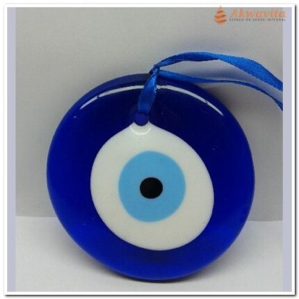 Pendente Amuleto Olho Grego Bolacha Grande 7cm