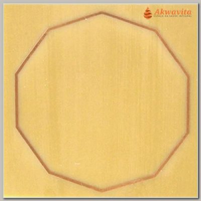 Decágono Gráfico Radiônico Cobre Fenolite Duplo e Simples