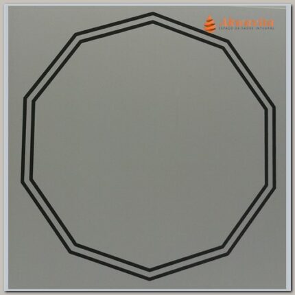 Decágono Duplo Gráfico Radiônico PVC17x17 Placa 19cm