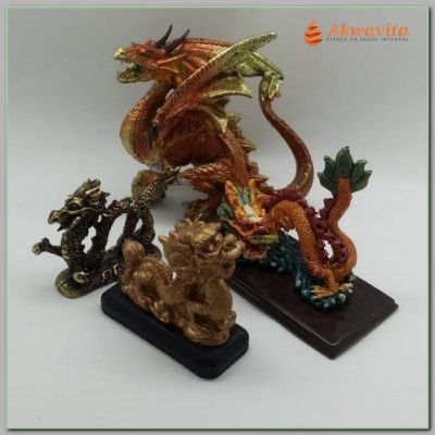 Dragão Celestial Colorido Dourado Modelos Variados