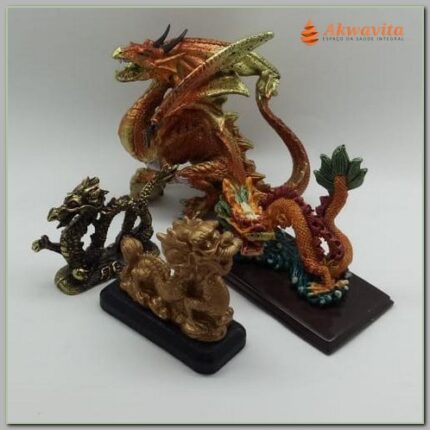 Dragão Celestial Colorido Dourado Modelos Variados