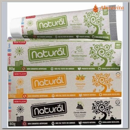 Creme Dental Vegano Com Extratos Naturais sem Flúor