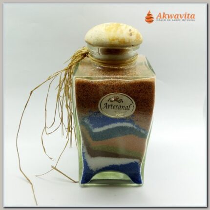 Arte em Vidro Areias Coloridas em formato Esculturais