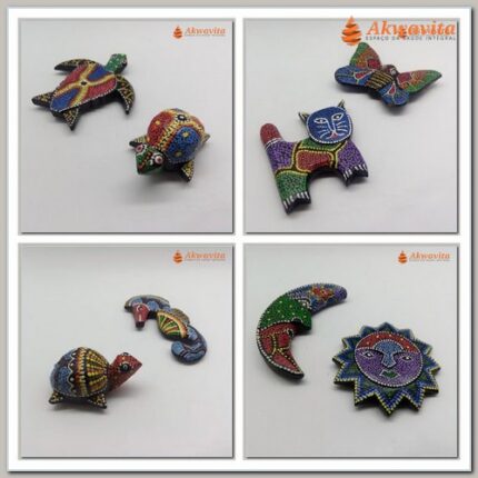 Imãs de Geladeira Produto Artesanal Bali Diversos Kit 2UN