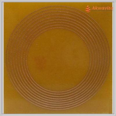 Nove Círculos Gráfico Radiônico Cobre fenolite 9x9cm