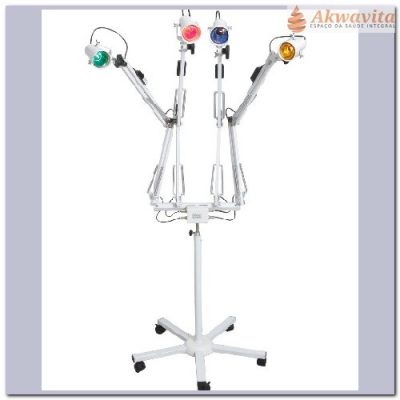 Foco de Luz Cromoterapia 4 cores 4 braços e tripé