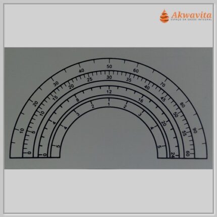 Relógio Radiestésico básico 4 Semicírculos PVC 10x17cm