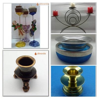 Castiçais de Metal na Decoração de Altar e Magia- LJ