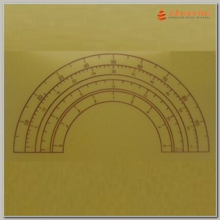 Relógio Radiestésico básico 4 Semicírculos PVC 10x17cm