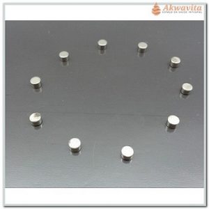 Imã Cromado Neodímio Redondo Polos NS 3000G 3x2mm 10UN