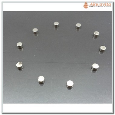 Imã Cromado Neodímio Redondo Polos NS 3000G 3x2mm 10UN
