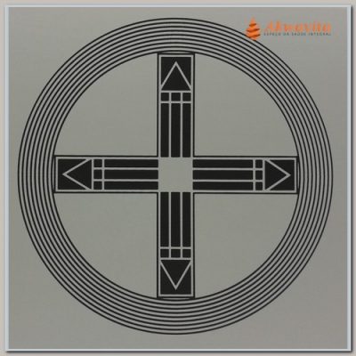 Cruz Cósmica Gráfico Radiônico de PVC 17x17cm