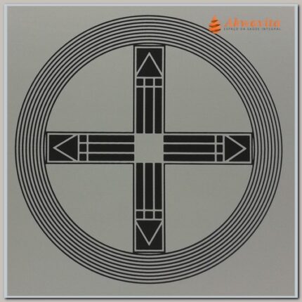 Cruz Cósmica Gráfico Radiônico de PVC 17x17cm