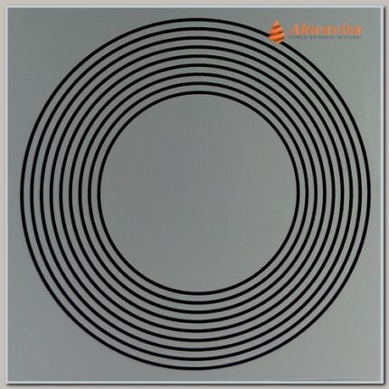 Nove Círculos Gráfico Radiônico de PVC17x17cm Placa19cm