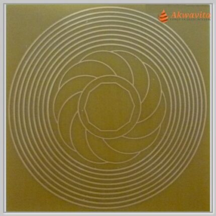 Trígono Protetor Gráfico Radiônico Cobre fenolite 7x7cm