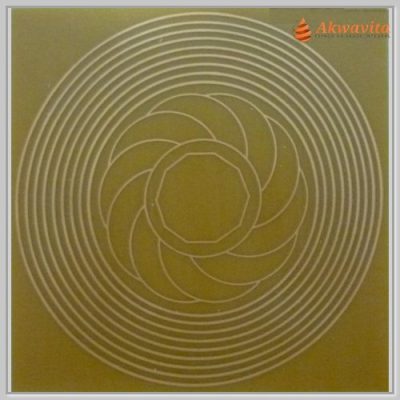 Trígono Protetor Gráfico Radiônico Cobre fenolite 15x15cm